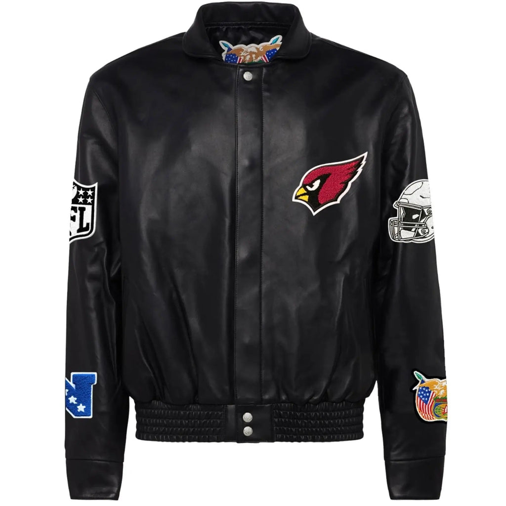 Arizona Cardinals Jeff Hamilton Wool and Leather Jacket