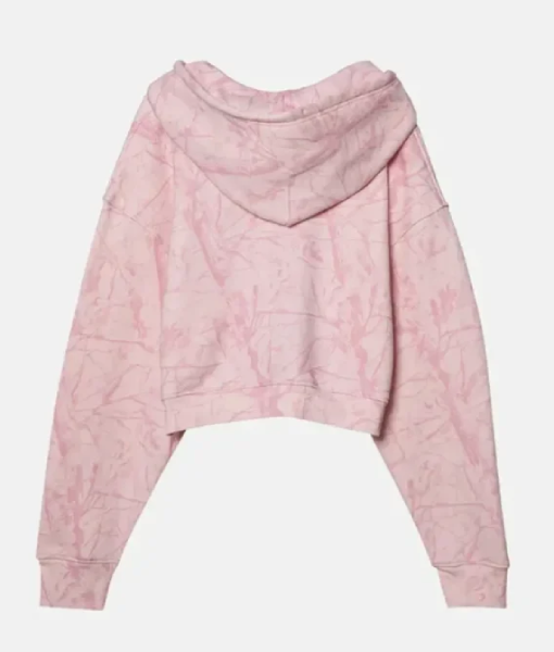 Dairy Boy Cropped Zip Bubblegum Hoodie