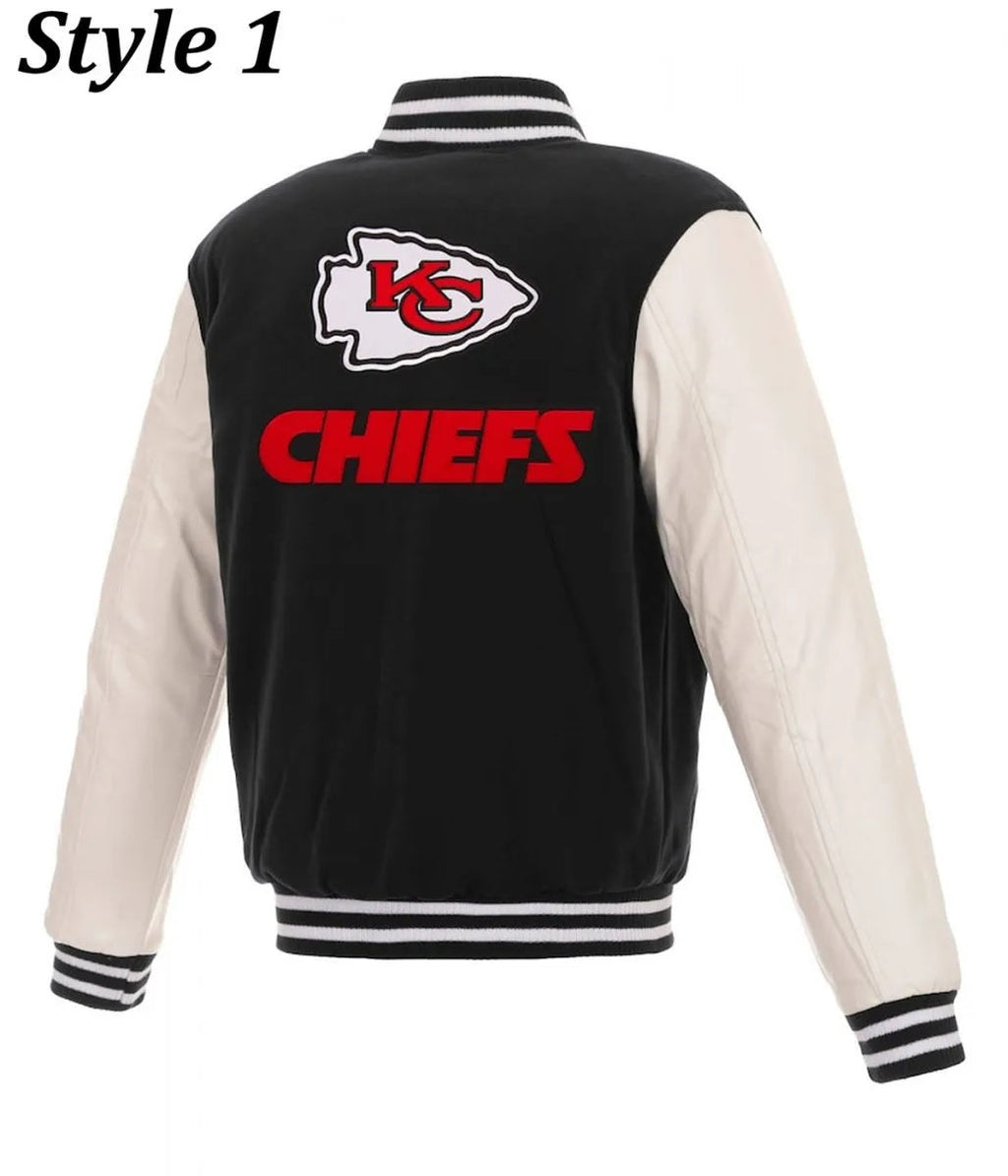 Kansas City Chiefs Two Tone Wool Leather Letterman Jacket