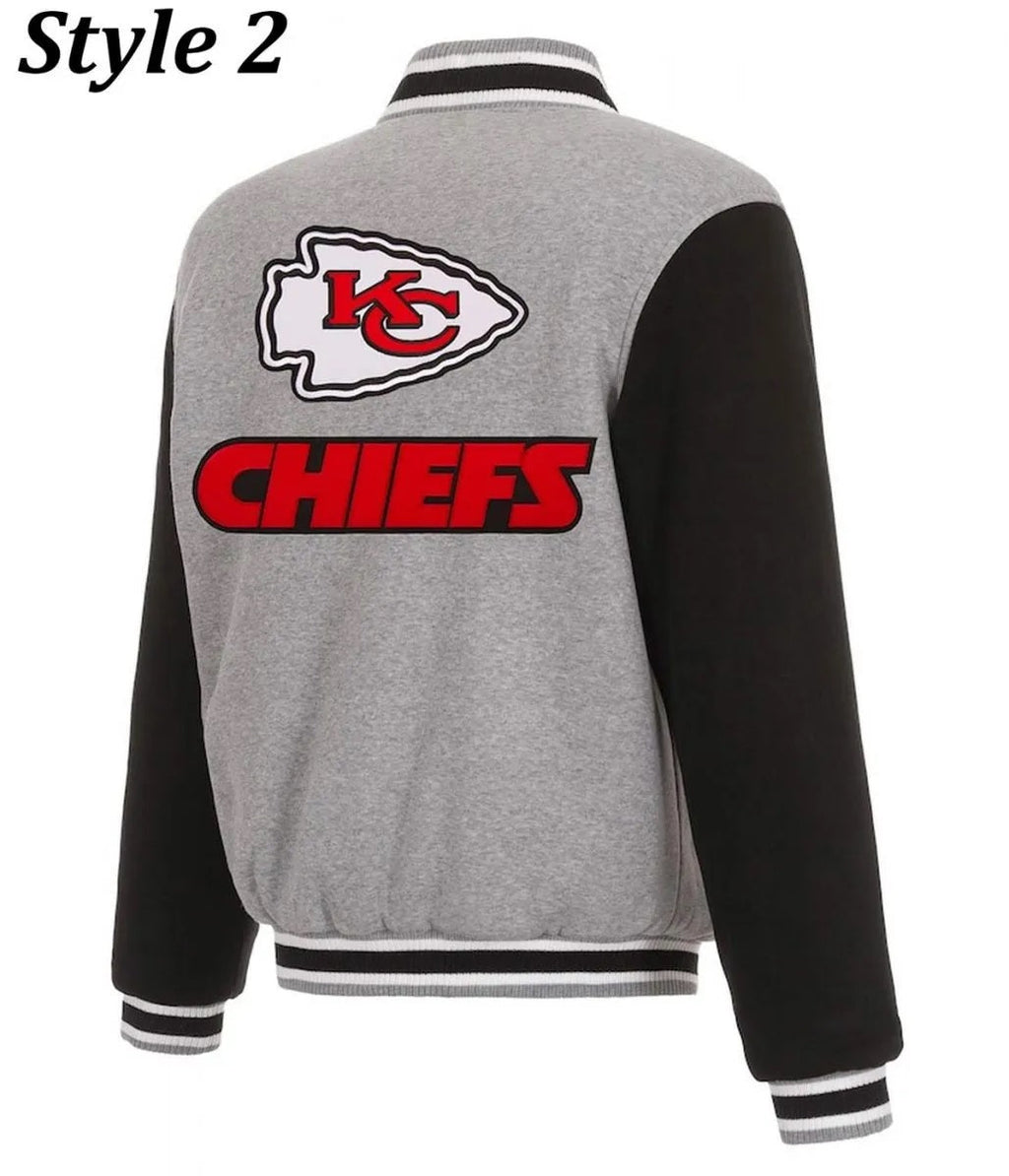 Kansas City Chiefs Two Tone Wool Leather Letterman Jacket
