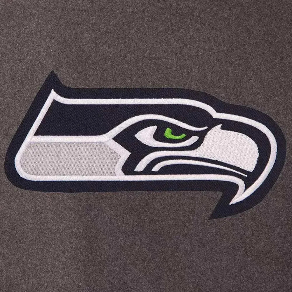 Seattle Seahawks Charcoal and Navy Varsity Jacket