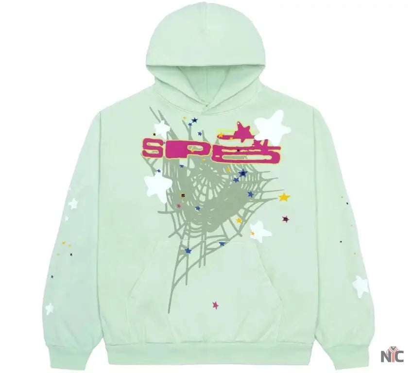 Sp5der SP5 Mint Hoodie