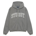 Stussy Unisex Outline Zip Hoodie Grey