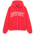 Stussy Unisex Outline Zip Hoodie Red