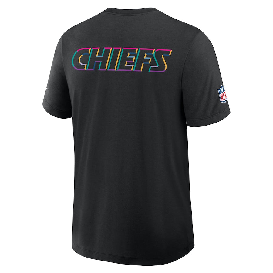 Kansas City Chiefs Nike Black 2025 NFL Crucial Catch Tri-Blend Dri-FIT T-Shirt