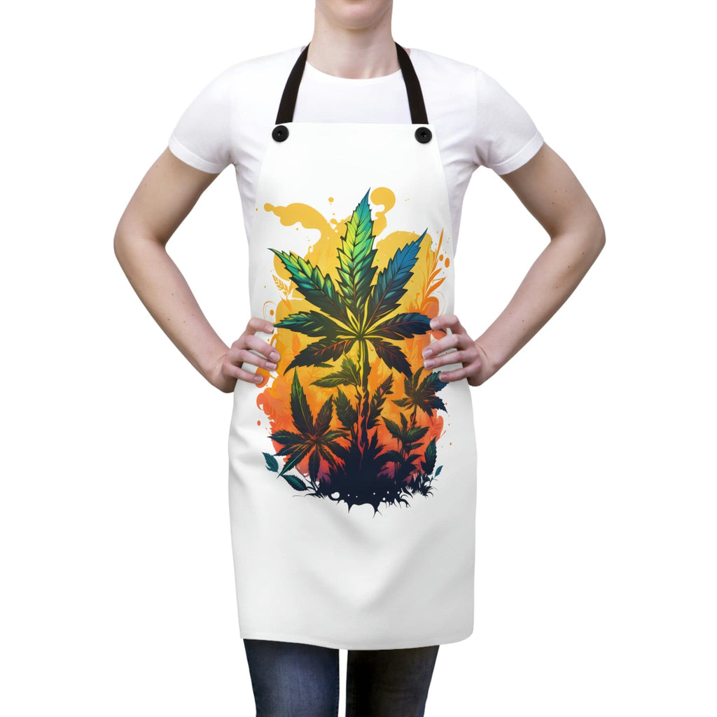 Warm Cannabis Paradise Chef's Weed Apron